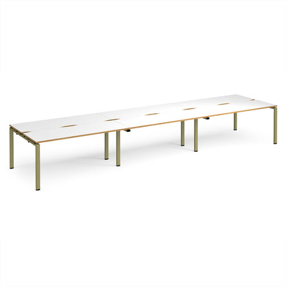 Adapt triple back to back desks 1200mm deep - E4812-GN-WO