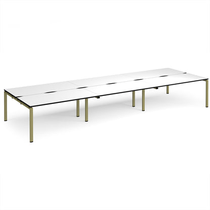 Adapt triple back to back desks 1600mm deep - E4816-GN-WK