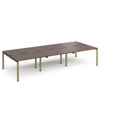 Adapt triple back to back desks 1600mm deep - E3616-GN-W