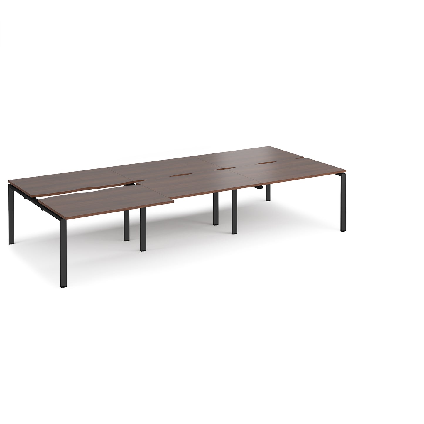 Adapt sliding top triple B2B desks 1600mm deep - STE3616-K-W