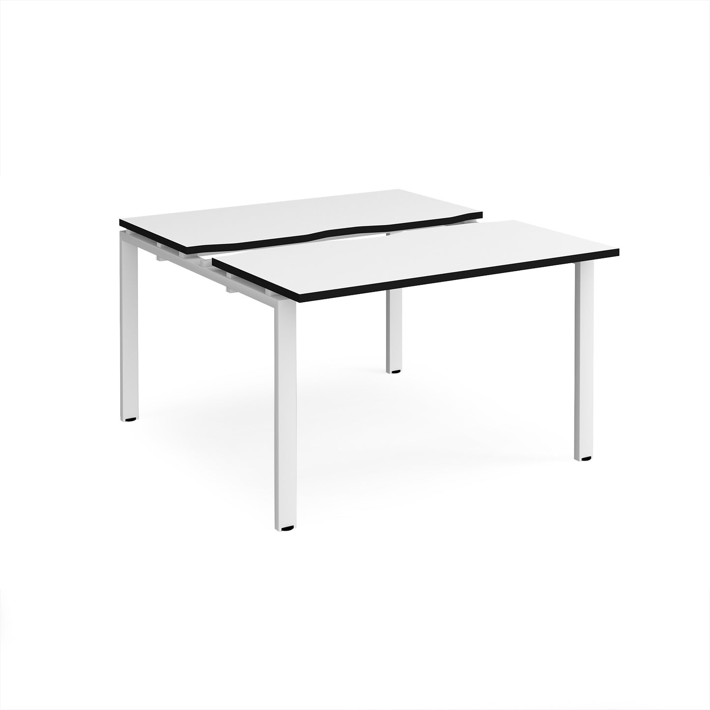 Adapt sliding top B2B desks 1200mm deep - STE1212-WH-WK