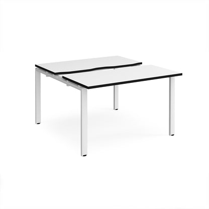 Adapt sliding top B2B desks 1200mm deep - STE1212-WH-WK