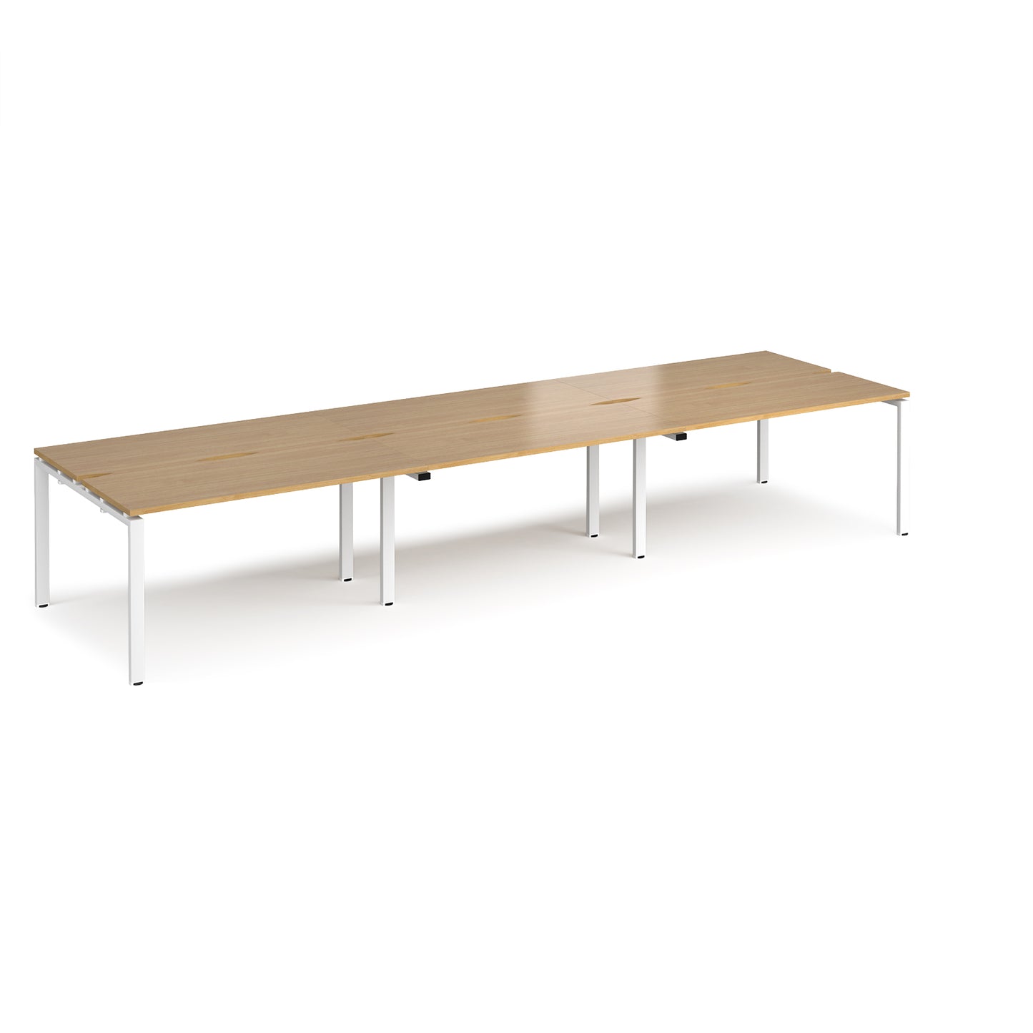 Adapt sliding top triple B2B desks 1200mm deep - STE4212-WH-O