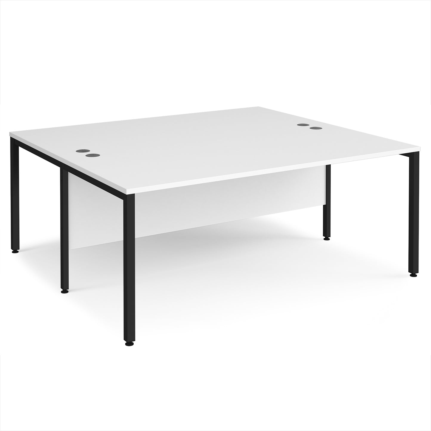 Maestro 25 bench back to back straight desks 1600mm - MB1816BKWH