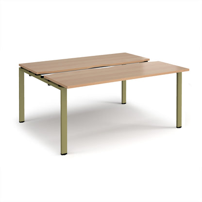 Adapt sliding top B2B desks 1200mm deep - STE1612-GN-B