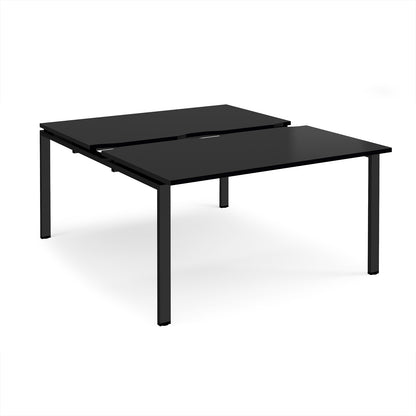 Adapt sliding top B2B desks 1600mm deep - STE1416-K-BK