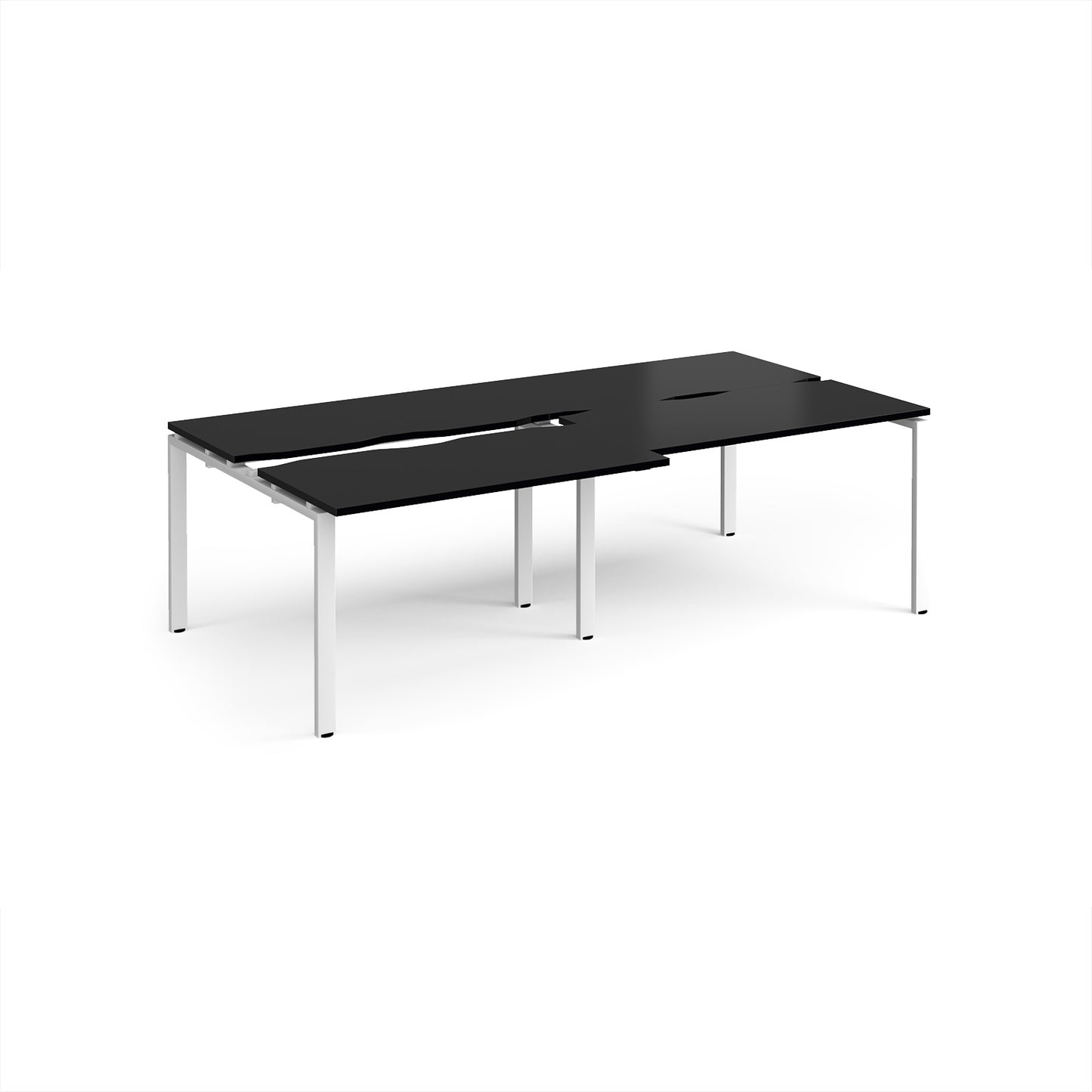 Adapt sliding top double B2B desks 1200mm deep - STE2412-WH-BK