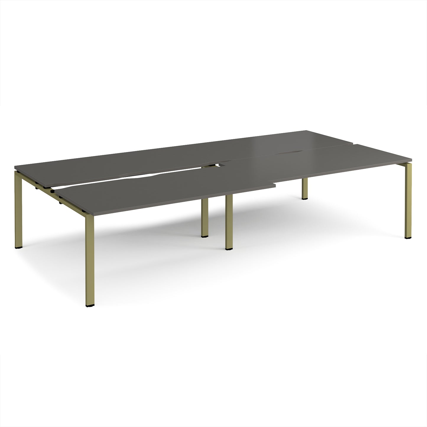 Adapt sliding top double B2B desks 1600mm deep - STE3216-GN-OG