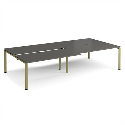 Adapt sliding top double B2B desks 1600mm deep - STE3216-GN-OG