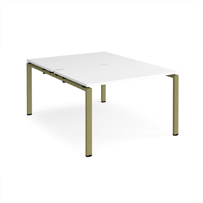 Adapt back to back desks 1600mm deep - E1216-GN-WH