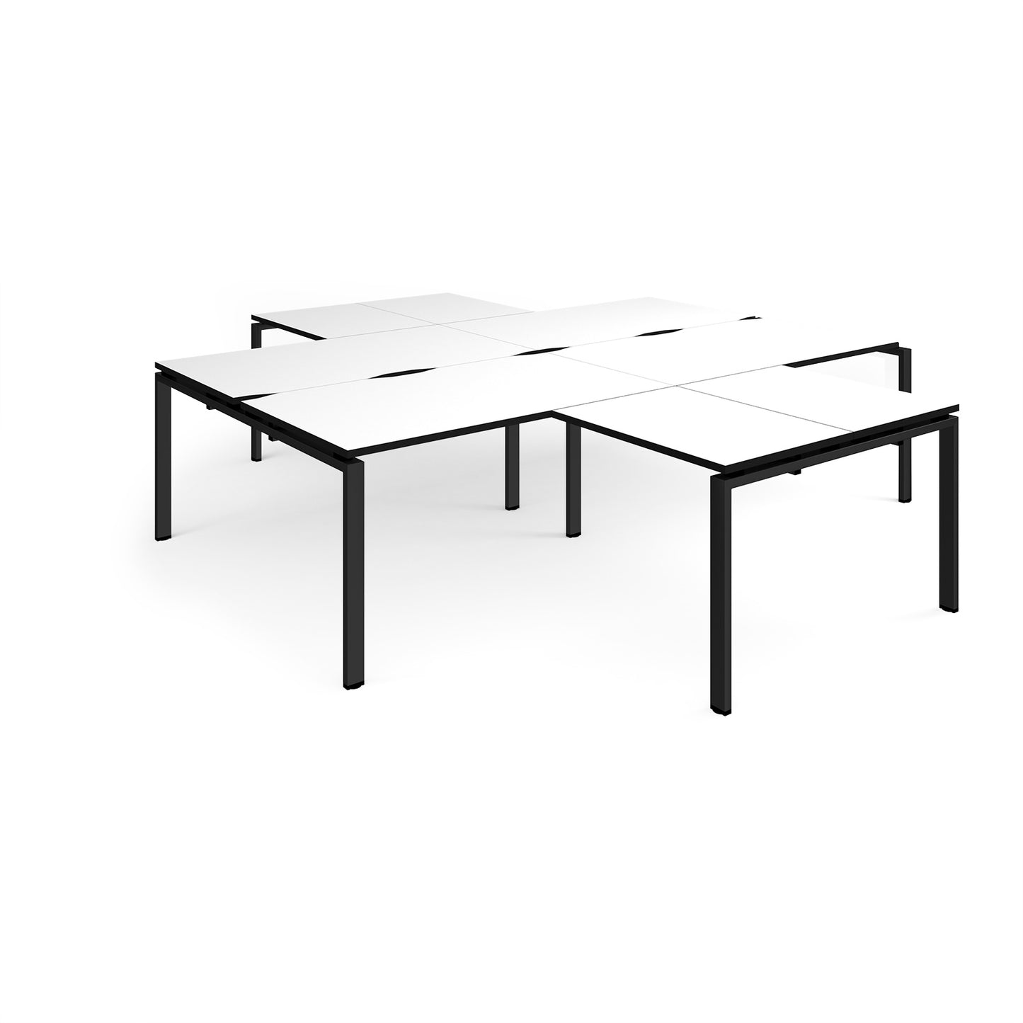 Adapt 4 desk cluster with returns - ER28168-K-WK
