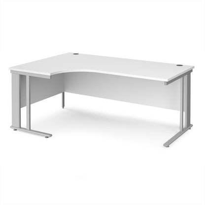Maestro 25 cable managed left hand ergonomic desk - MCM18ELSWH