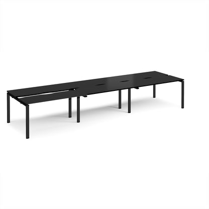 Adapt sliding top triple B2B desks 1200mm deep - STE4212-K-BK