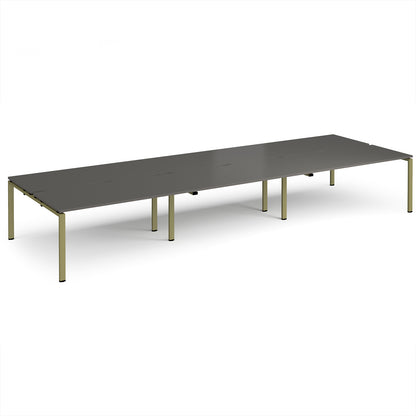 Adapt triple back to back desks 1600mm deep - E4816-GN-OG