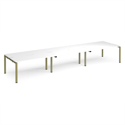 Adapt triple back to back desks 1200mm deep - E4812-GN-WH