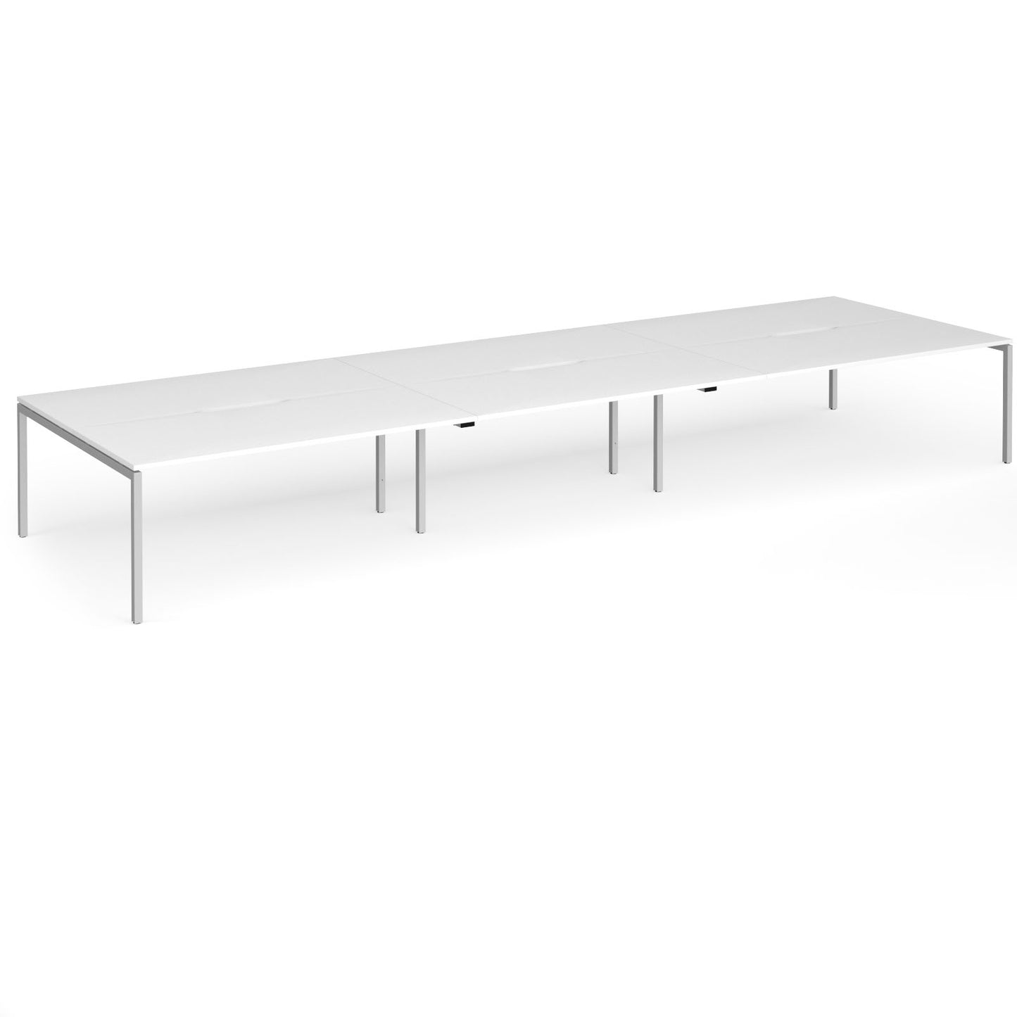 Connex Plus Goal Post Double Back to Back Desks 1600mm deep - GCO5416-S-WH