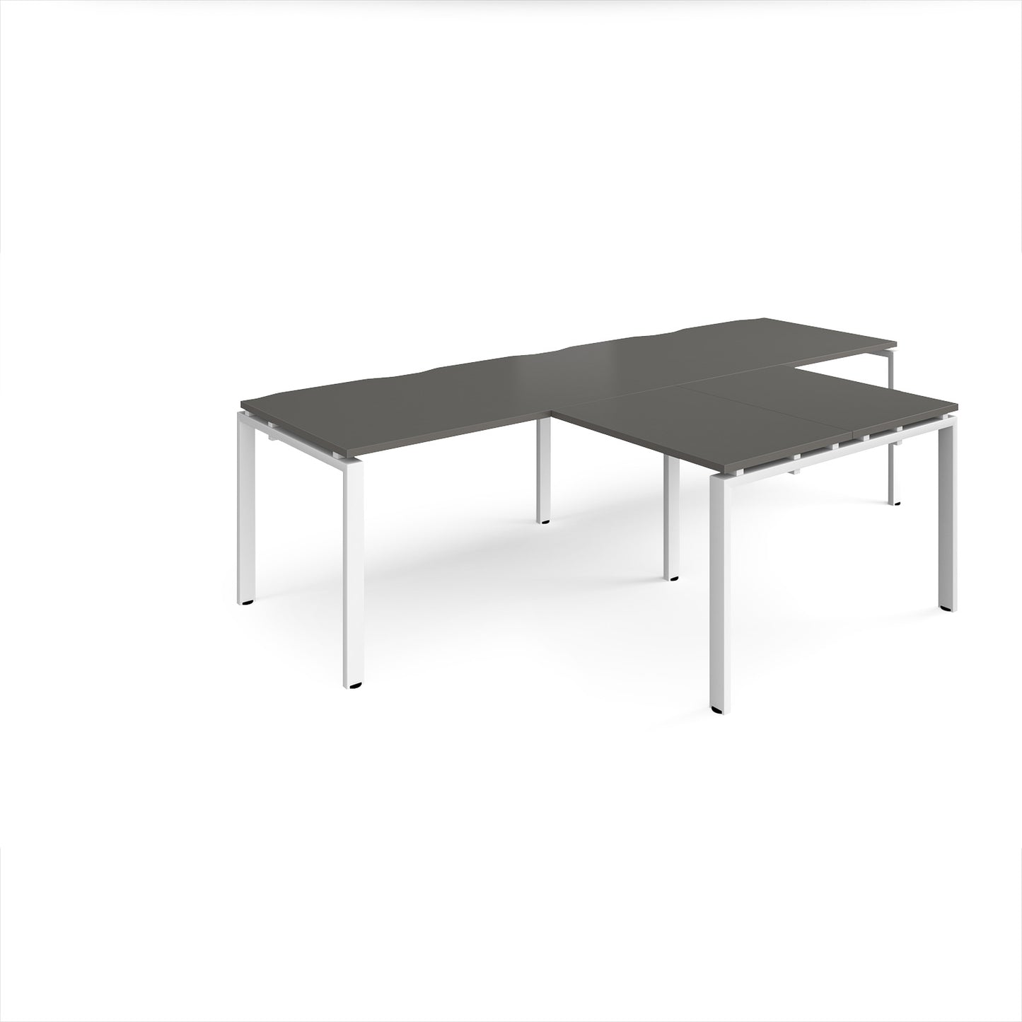 Adapt double desk with returns - ER2888-WH-OG