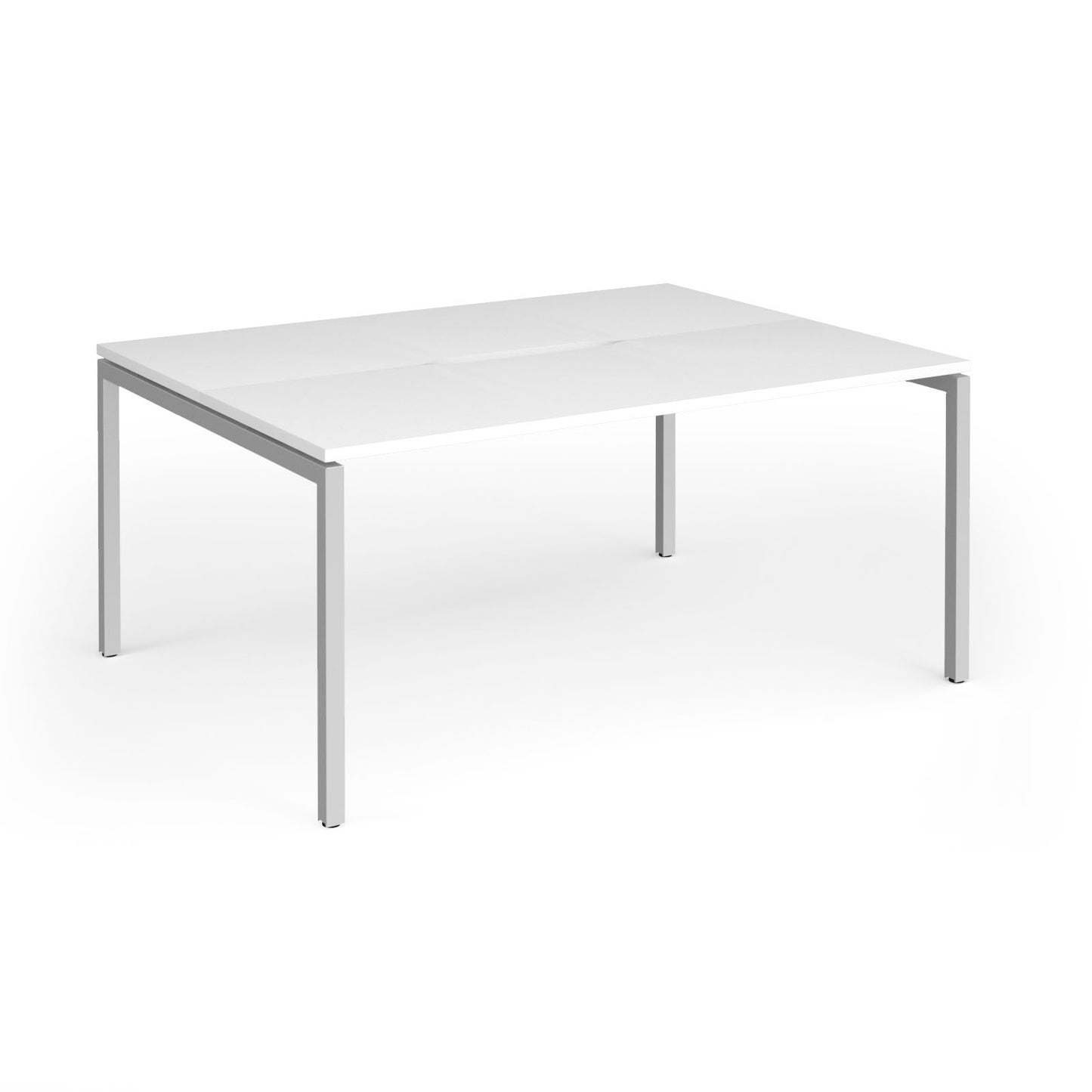 Connex Plus Goal Post back to back desks 1200mm deep - GCO1612-S-WH