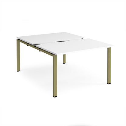 Adapt sliding top B2B desks 1600mm deep - STE1216-GN-WH
