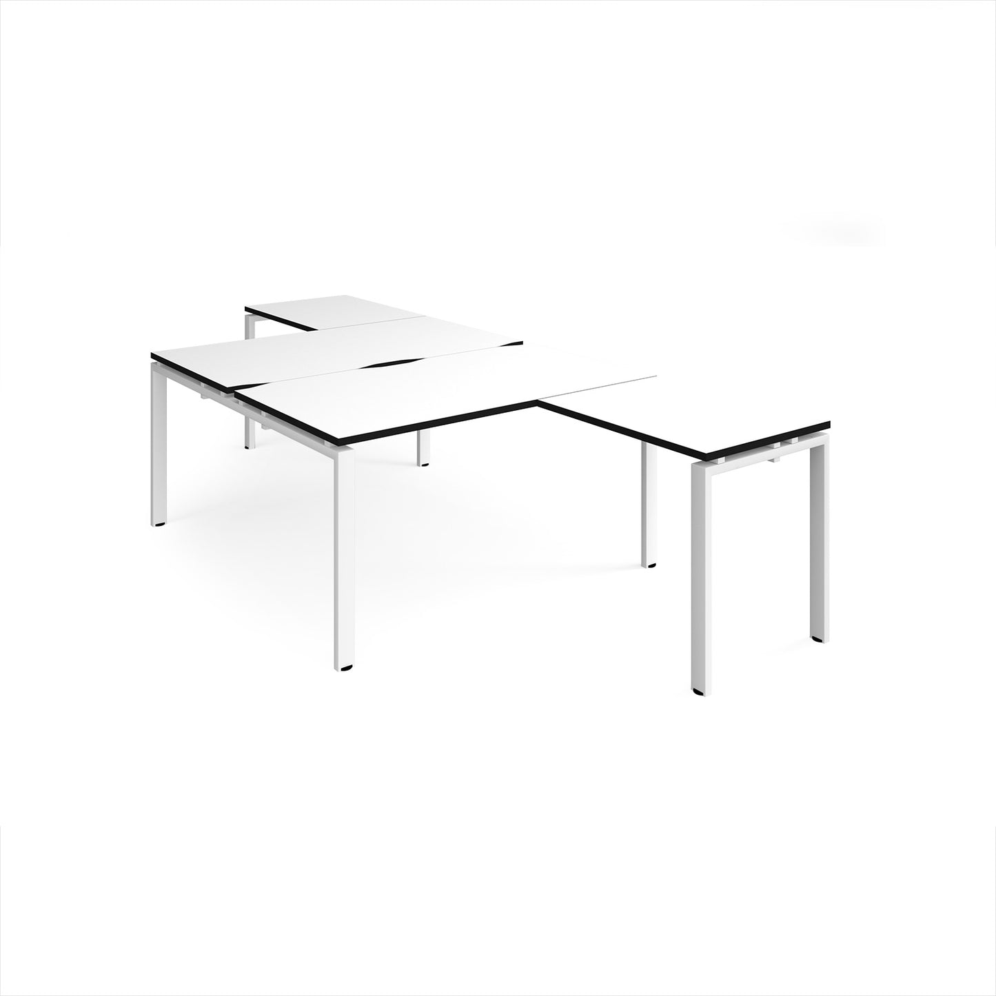 Adapt back to back desk with return - ER14168-WH-WK