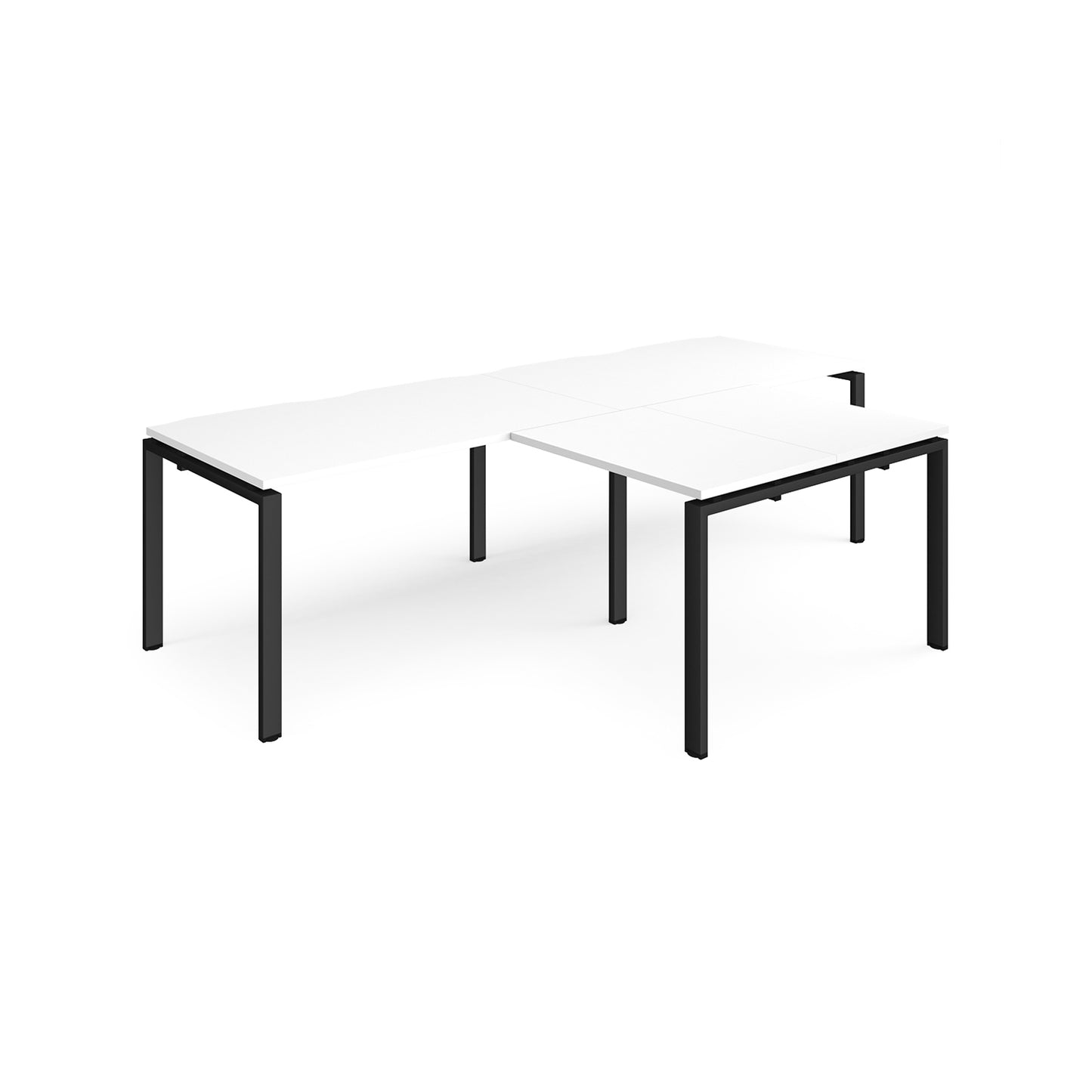 Adapt double desk with returns - ER2888-K-WH