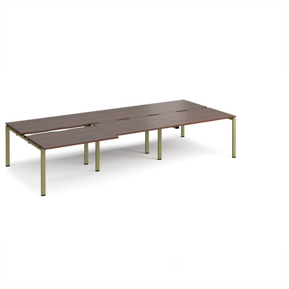 Adapt sliding top triple B2B desks 1600mm deep - STE3616-GN-W