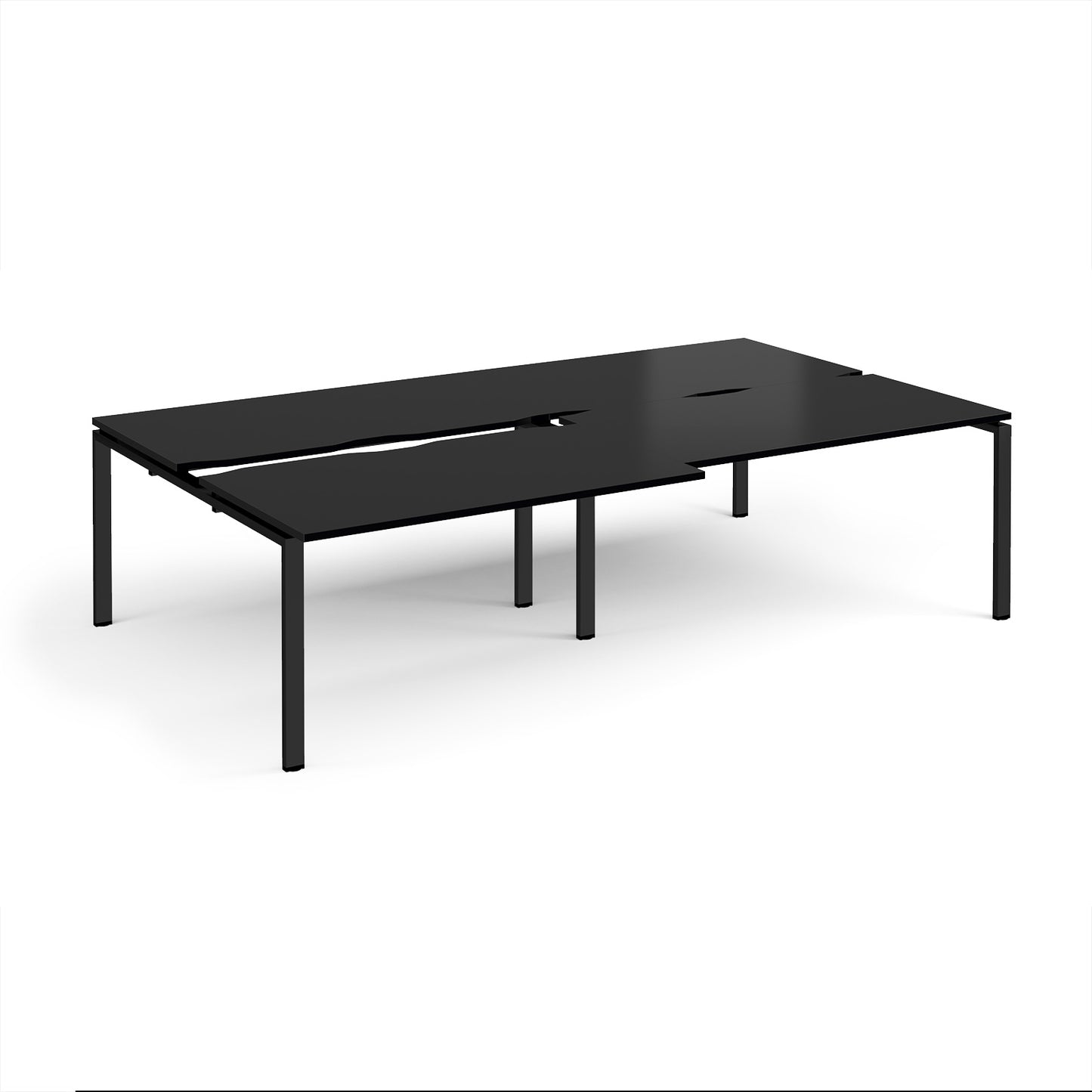 Adapt sliding top double B2B desks 1600mm deep - STE2816-K-BK