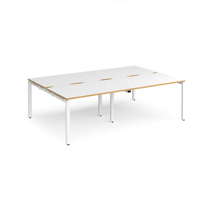 Adapt double back to back desks 1600mm deep - E2416-WH-WO