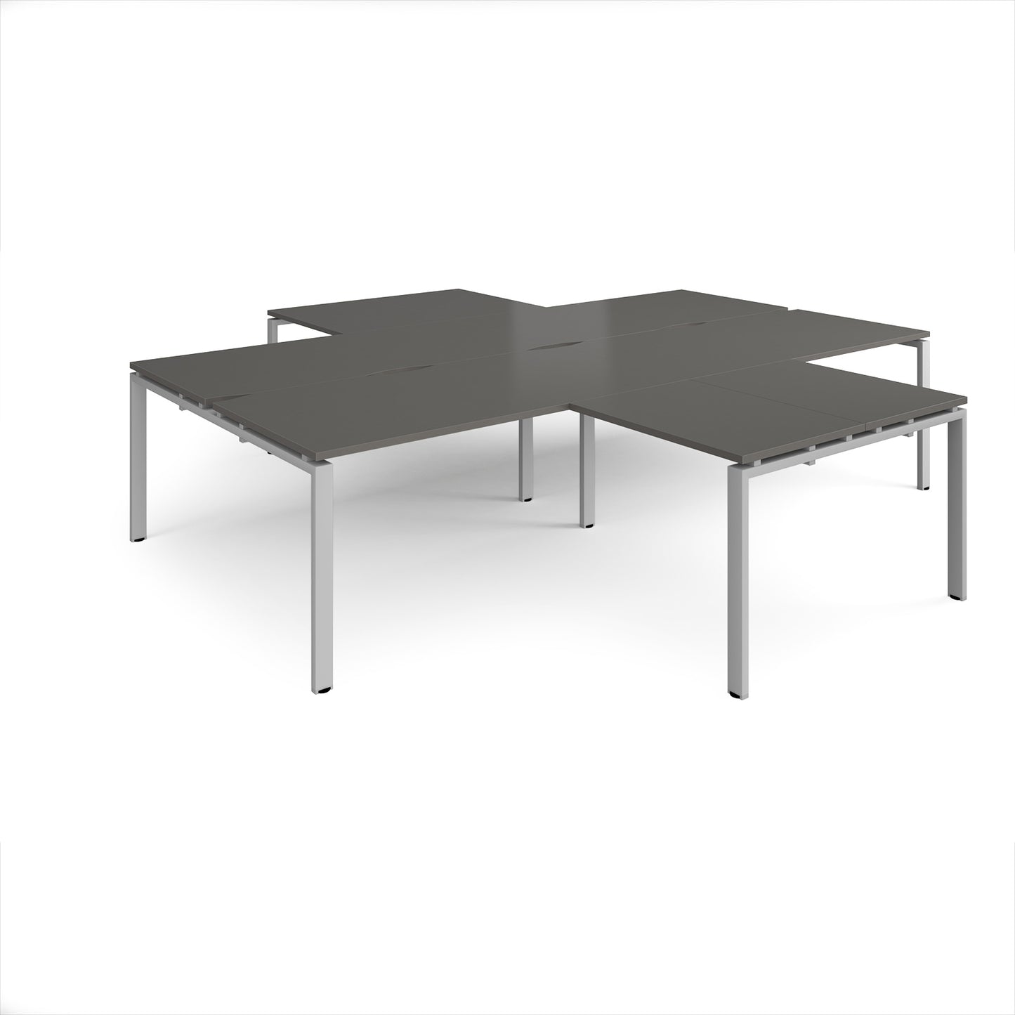 Adapt 4 desk cluster with returns - ER32168-S-OG