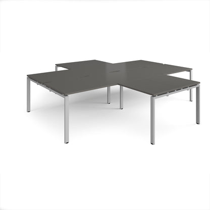 Adapt 4 desk cluster with returns - ER32168-S-OG