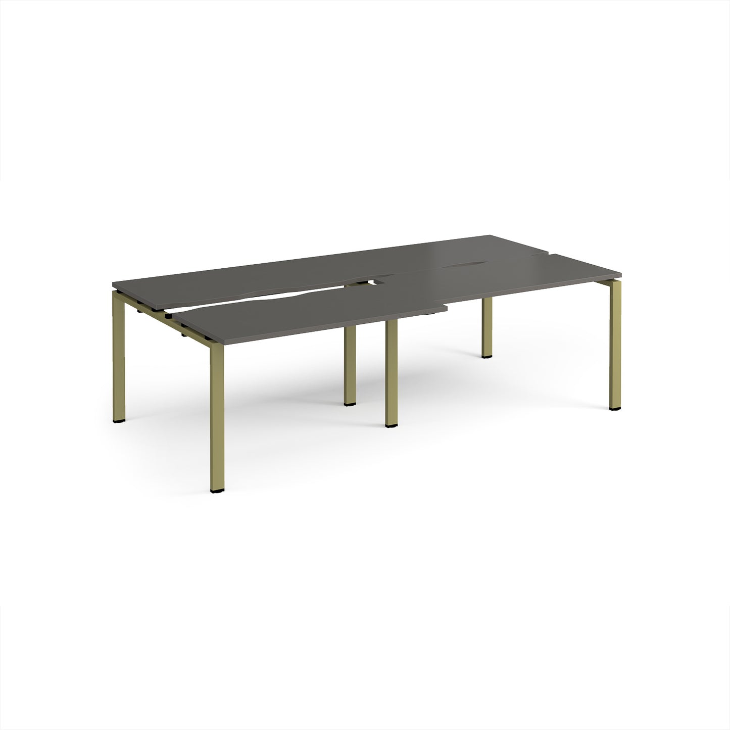 Adapt sliding top double B2B desks 1200mm deep - STE2412-GN-OG