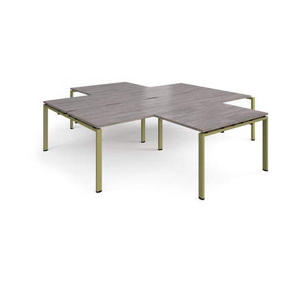 Adapt 4 desk cluster with returns - ER28168-GN-GO