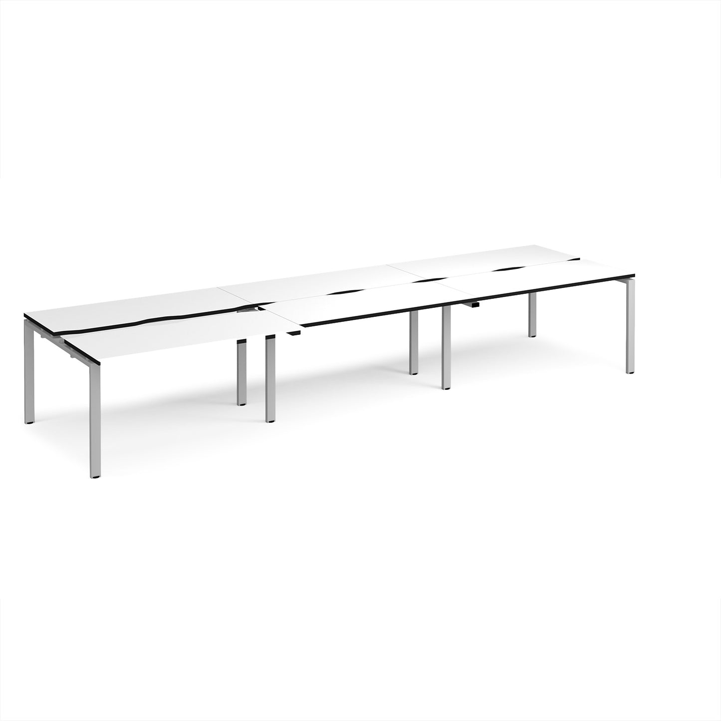 Adapt sliding top triple B2B desks 1200mm deep - STE4212-S-WK