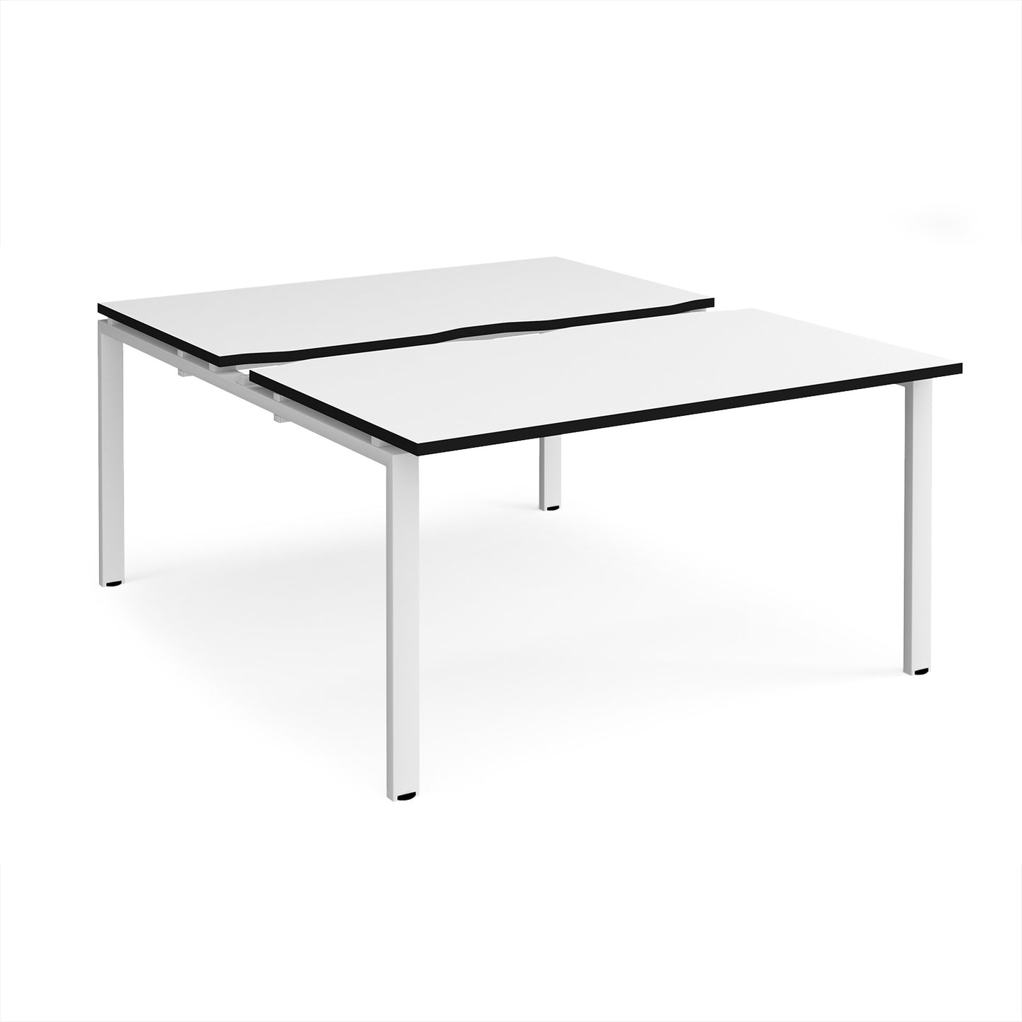 Adapt sliding top B2B desks 1600mm deep - STE1416-WH-WK