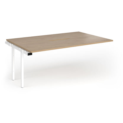 Connex Plus Goal Post back to back add on desks 1200mm deep - GCO1812-AB-WH-KO