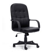 High Back Bonded Leather Manager Chair with Integrated Lumbar Support
