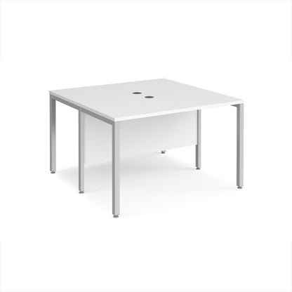 Maestro 25 bench back to back straight desks 1200mm - MB1212BSWH