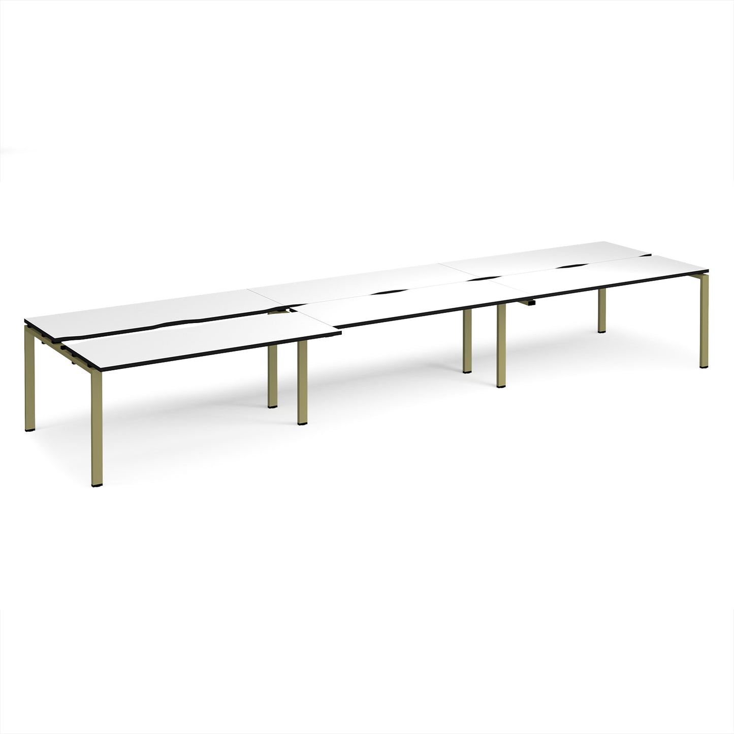 Adapt sliding top triple B2B desks 1200mm deep - STE4812-GN-WK