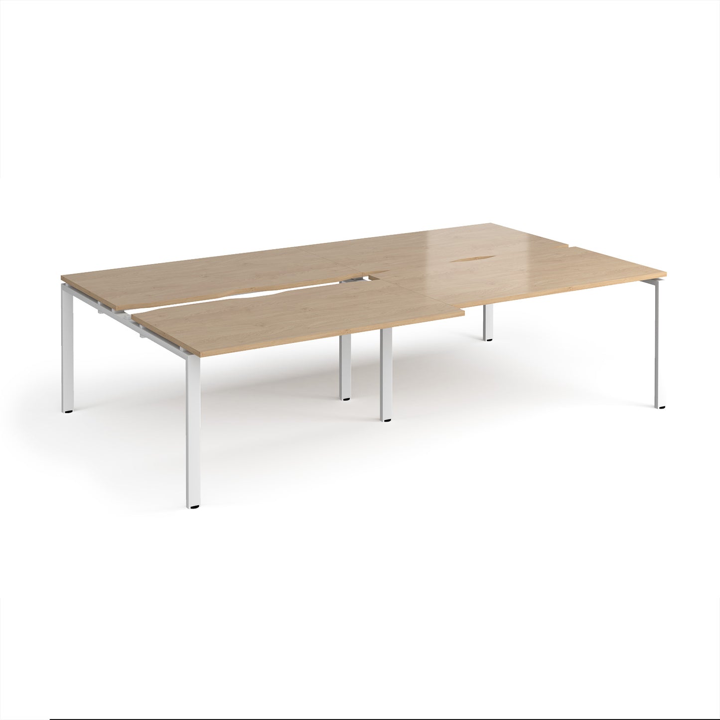 Adapt sliding top double B2B desks 1600mm deep - STE2816-WH-KO
