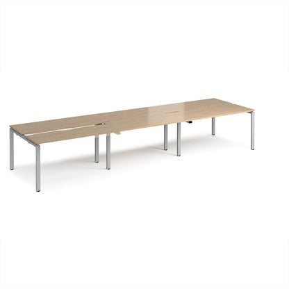 Adapt sliding top triple B2B desks 1200mm deep - STE4212-S-KO