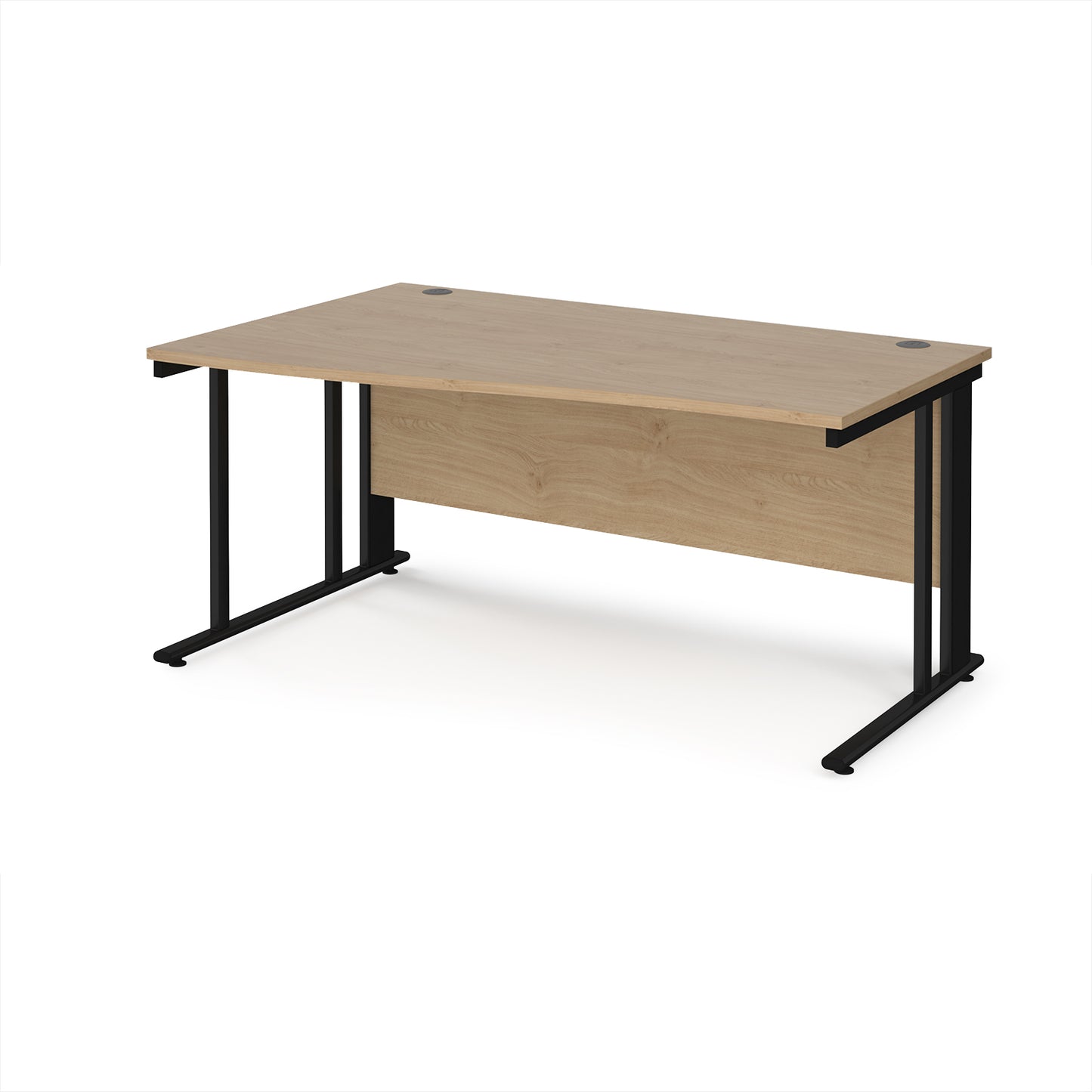 Maestro 25 cable managed left hand wave desk - MCM16WLKKO