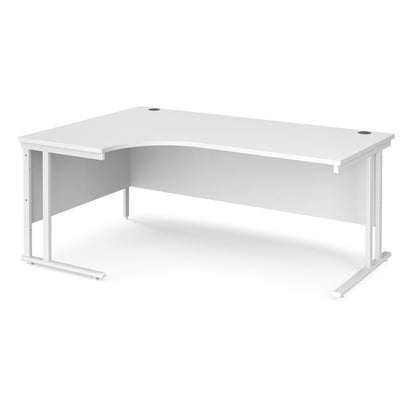 Maestro 25 cantilever left hand ergonomic desk - MC18ELWHWH