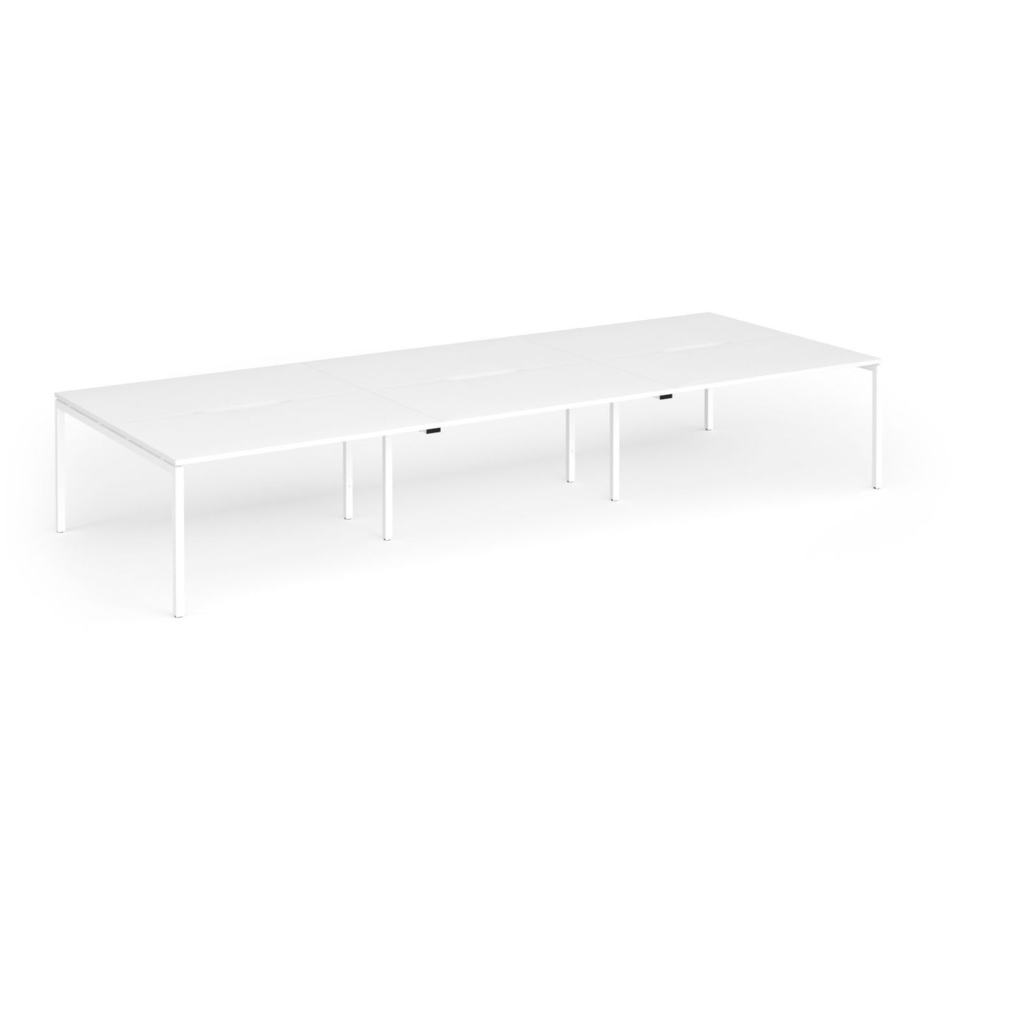Connex Plus Goal Post Double Back to Back Desks 1600mm deep - GCO4216-WH-WH