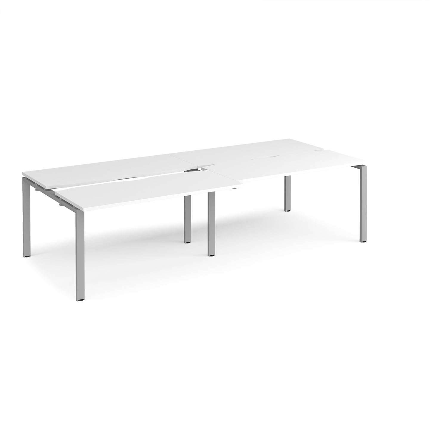 Adapt sliding top double B2B desks 1200mm deep - STE2812-S-WH