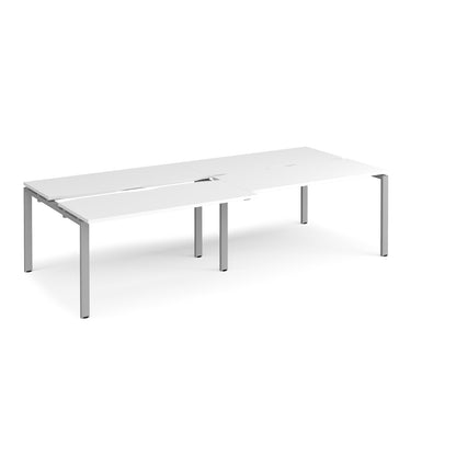 Adapt sliding top double B2B desks 1200mm deep - STE2812-S-WH