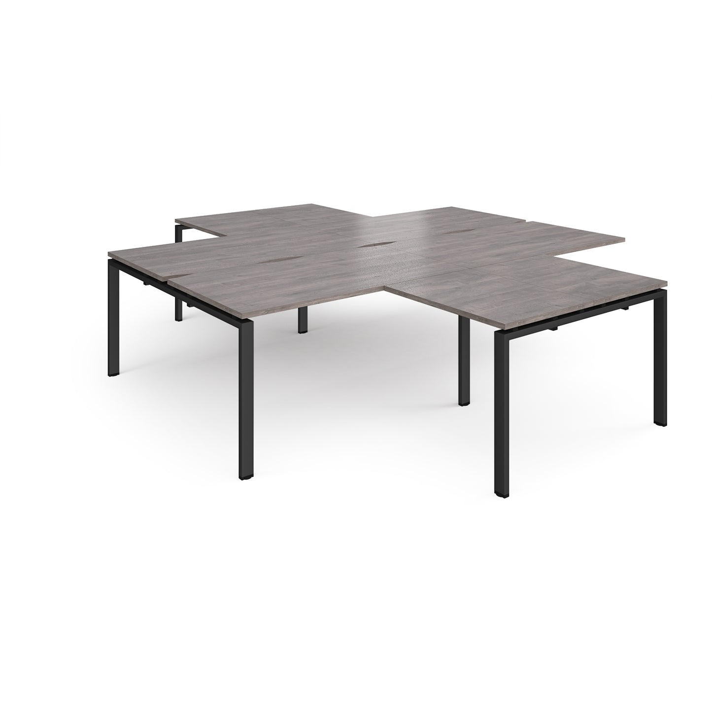 Adapt 4 desk cluster with returns - ER28168-K-GO