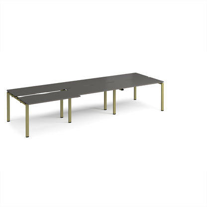 Adapt sliding top triple B2B desks 1200mm deep - STE3612-GN-OG