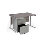 Maestro 25 bundle straight 1200 desk with 3 drawer pedestal