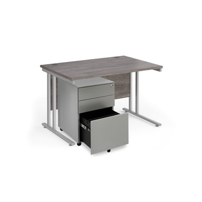 Maestro 25 bundle straight 1200 desk with 3 drawer pedestal - SBS12B