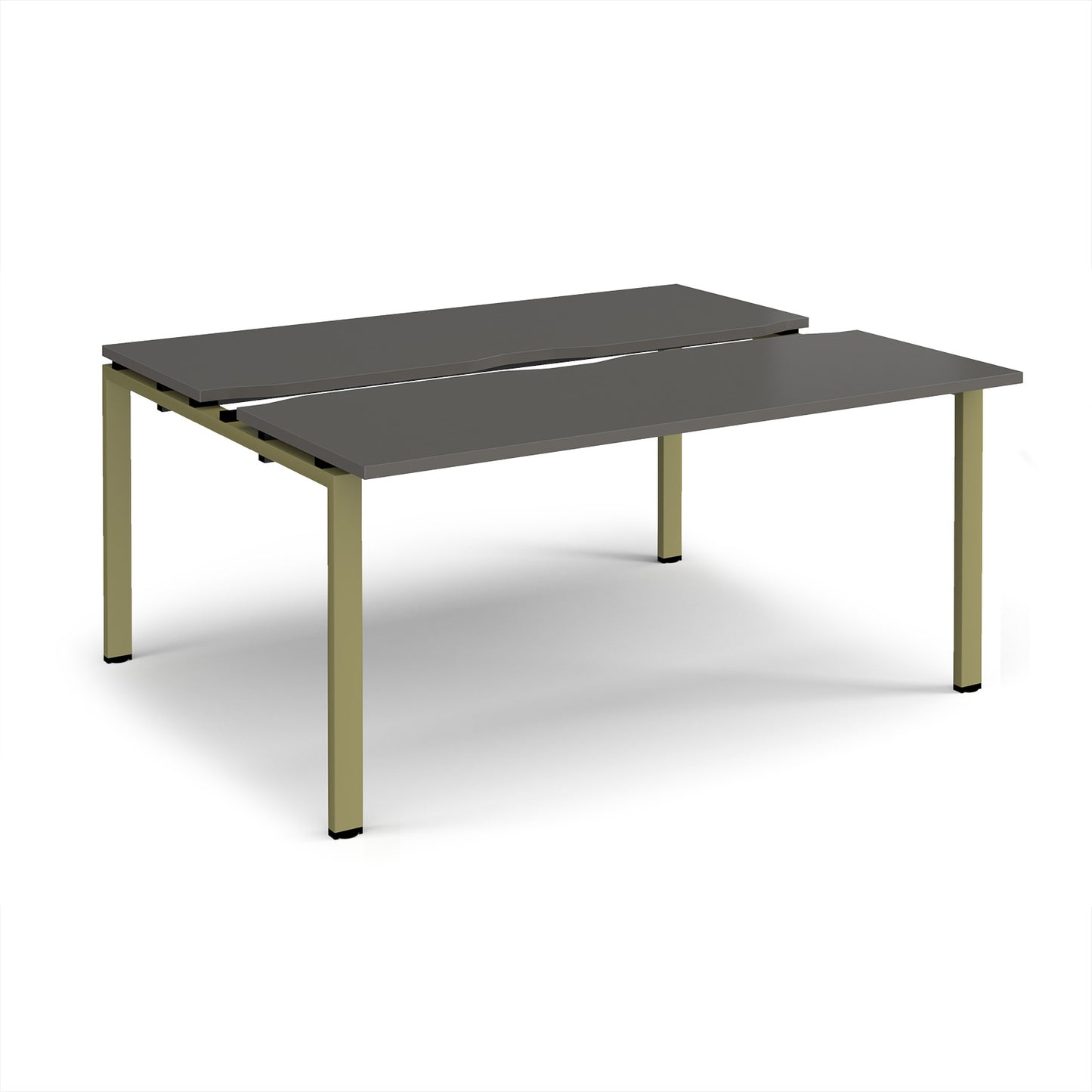 Adapt sliding top B2B desks 1200mm deep - STE1612-GN-OG